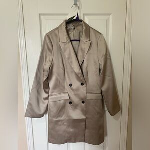 Large taupe blazer dress